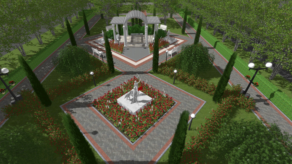 Комсомольский сквер в г.Жиздра, 2021