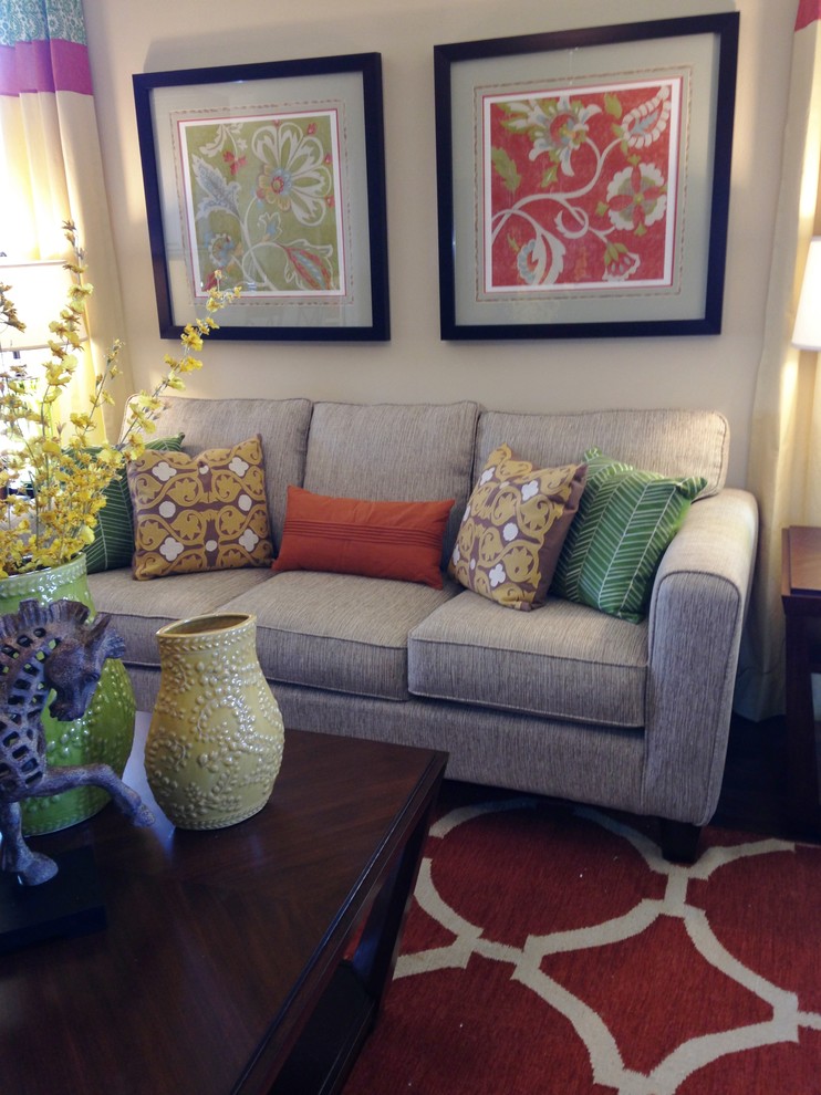 Inspiration for a transitional family room in Indianapolis.