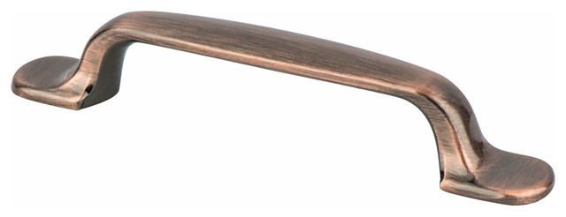 Euro Moderno Pull, 96 mm Center to Center, Brushed Antique Copper