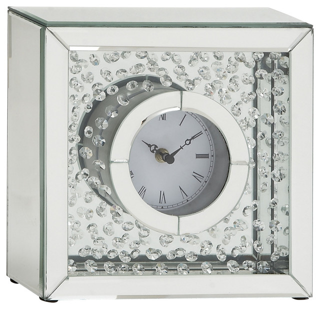 Wood Mirror Table Clock Contemporary Desk And Mantel Clocks By Wood Mirror Table Clock Contemporary Desk And Mantel Clocks By Gwg