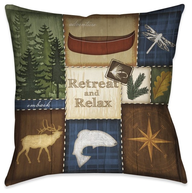 Retreat And Relax Decorative Pillow Rustic Decorative Pillows