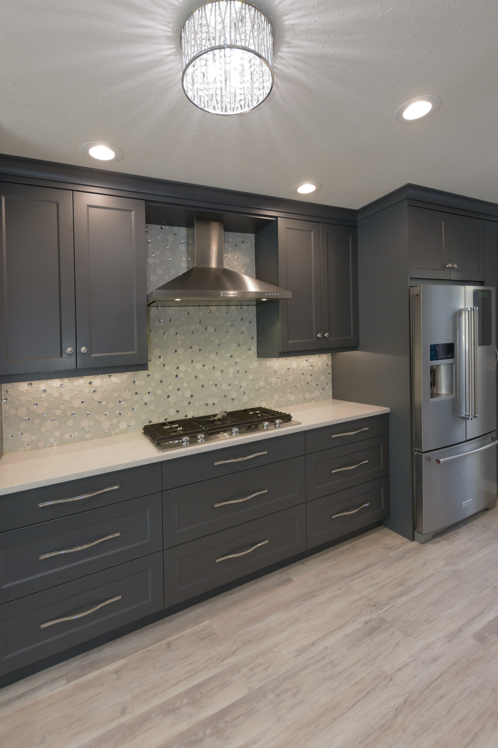 Surfside Beach Dark Kitchen with Bling