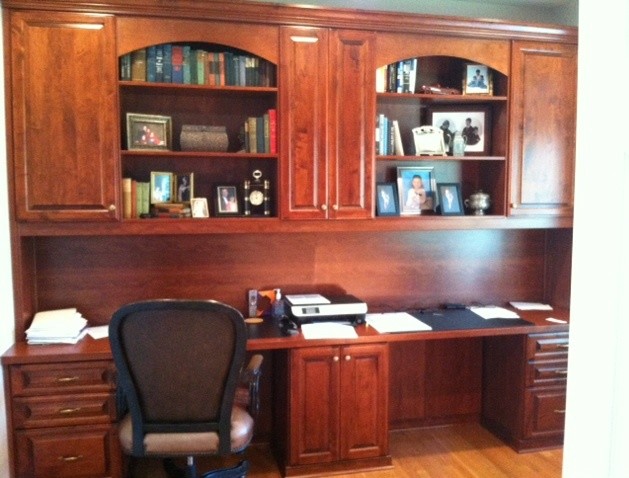 Home Office with Wood Top & Accents