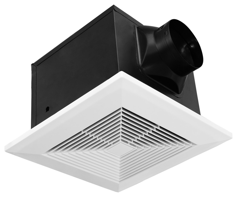May Bathroom Exhaust Ventilation Fan, 0.6 Sones, 90 CFM, 45 Watts, White