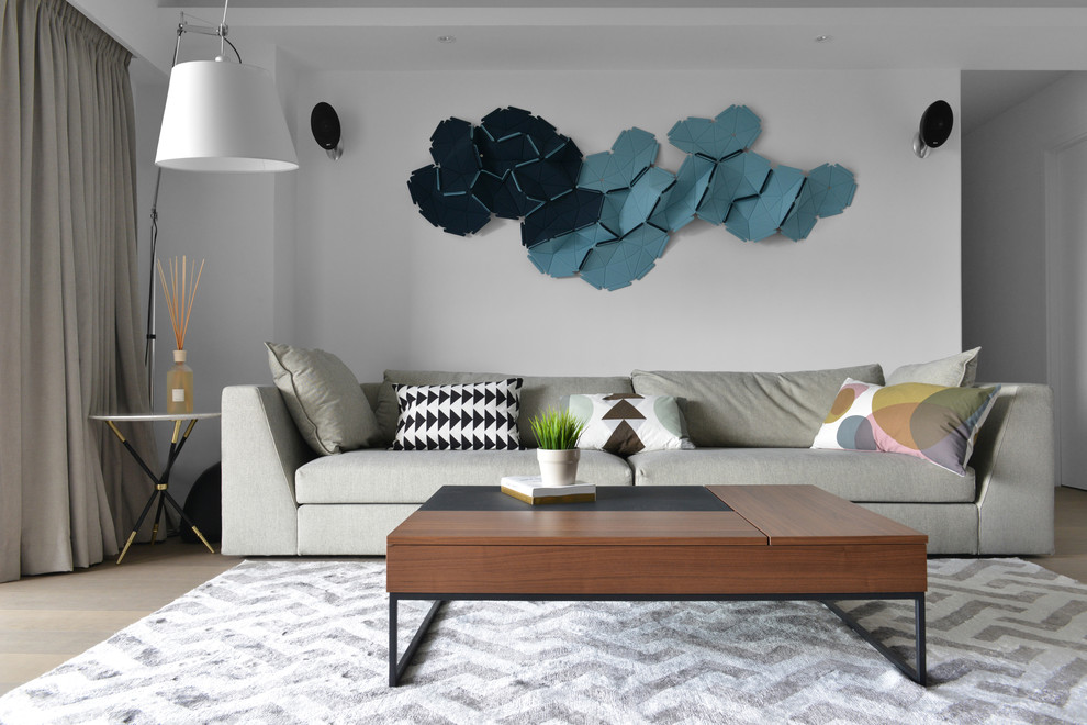 Inspiration for a scandinavian living room in Hong Kong.