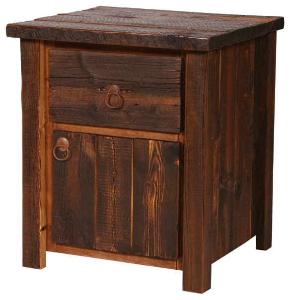Rustic Heritage 1Drawer 1Door Nightstand Rustic Nightstands And
