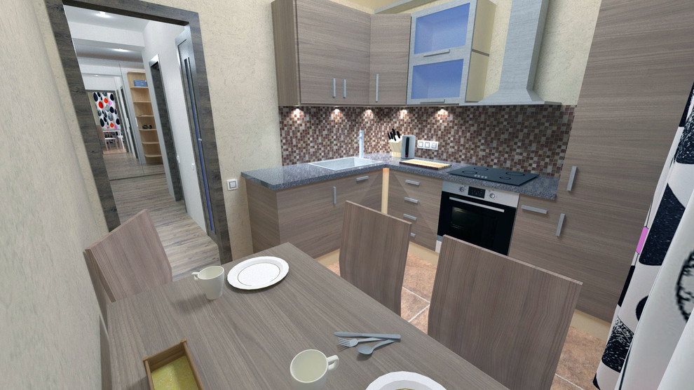 Однокомнатная квартира 40 кв. м.  Технический проект