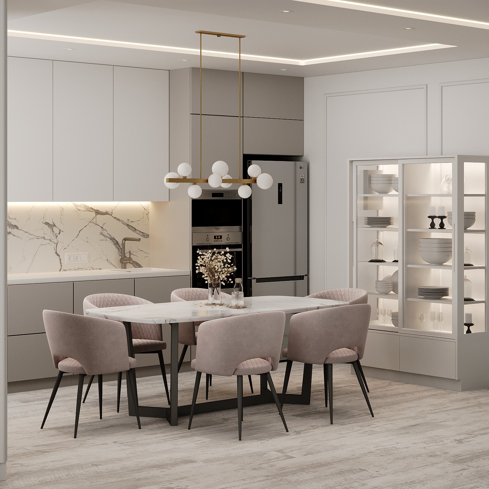 Кухня-гостиная по ул.Тургенева г.Хабаровск, 2022г.