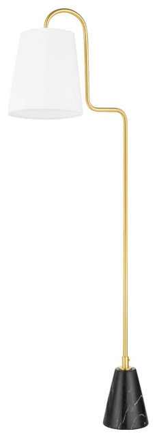 Mitzi HL539401 Jaimee 59" Tall Gooseneck Floor Lamp - Aged Brass