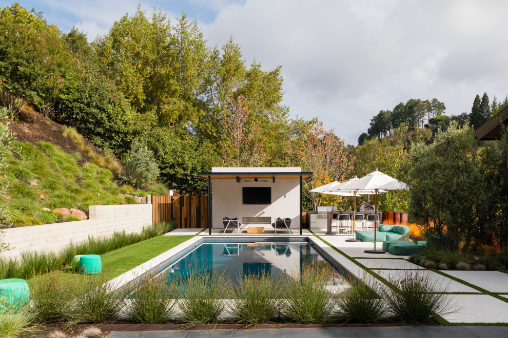 This is an example of a contemporary swimming pool in San Francisco.