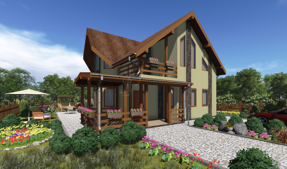 Эскизный проект индивидуального двухэтажного жилого дома в г. Рыбинск