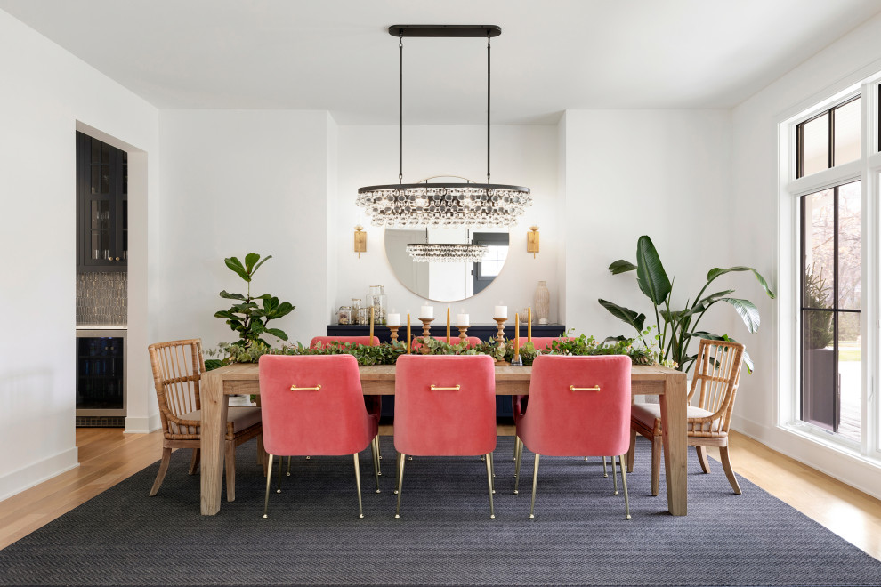 Inspiration for a transitional dining room remodel in Minneapolis