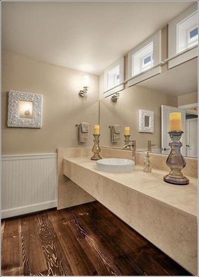 Design ideas for a modern powder room in Seattle.