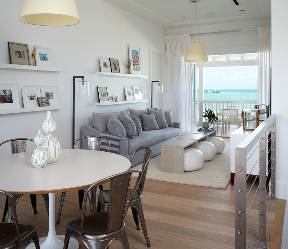 This is an example of a beach style home design in New York.