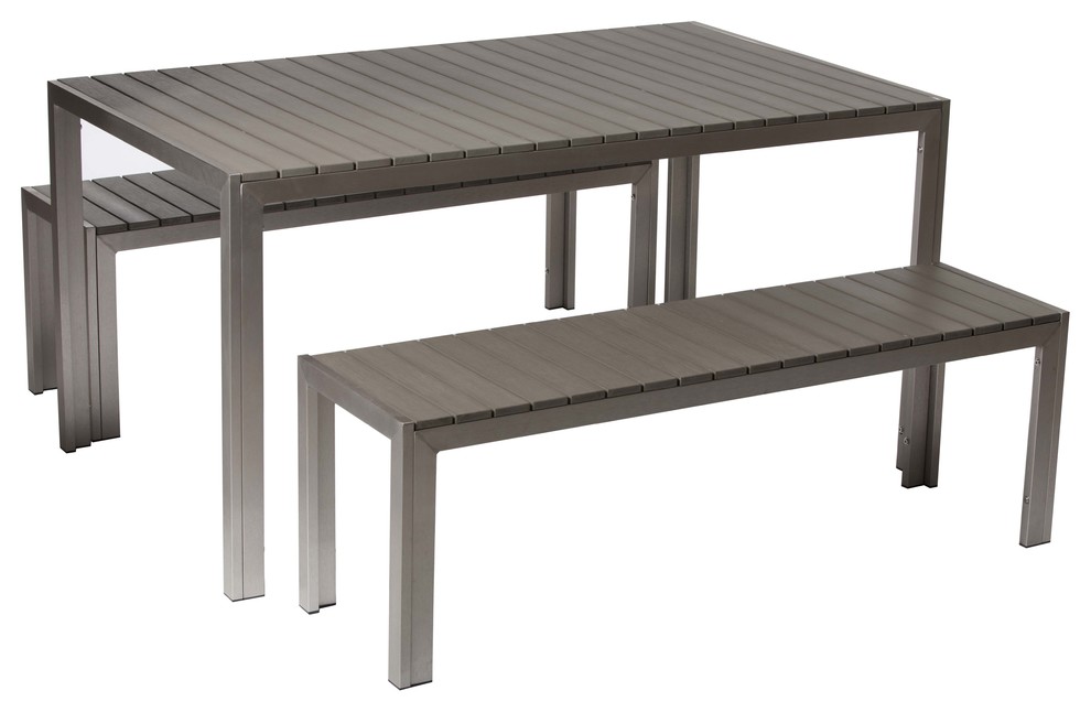 Breeze 3 Piece Dining Set Contemporary Outdoor Dining Sets
