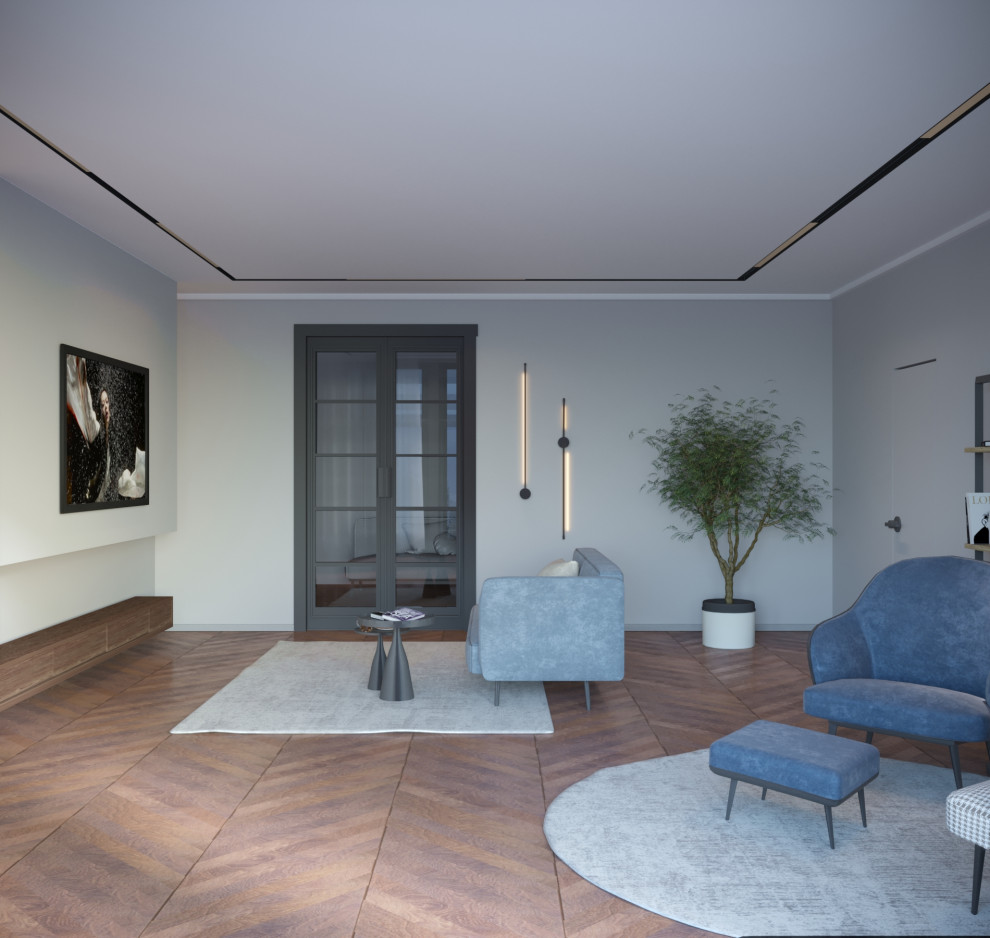 Визуализации и моделинг гостинной для квартиры в Москве