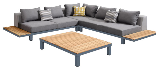 Polo 4 Piece Outdoor Sectional Set Dark Gray Modern Accent Pillows Contemporary Lounge Sets By Hedgeapple - Patio Sectional Set Canada Polo 4 Piece Outdoor Sectional Set Dark Gray Modern Accent Pillows Contemporary Lounge Sets By Hedgeapple - Patio Sectional Set Canada