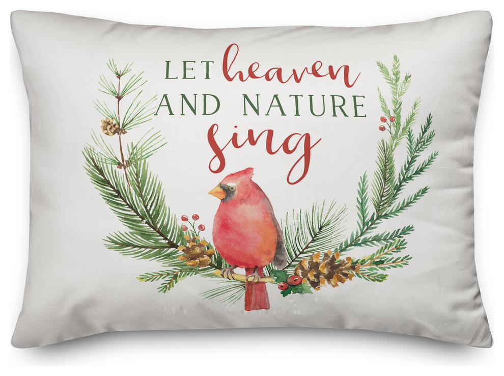 Let heaven & nature sing 14"x20" Throw Pillow