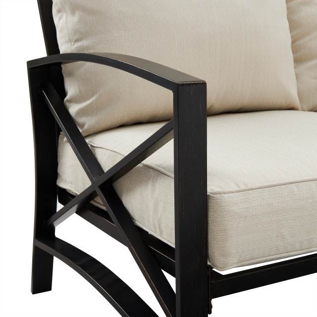 Kaplan 5-Piece Outdoor Sofa Set With Fire Table, Oil Rubbed Bronze ...