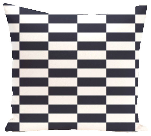 Stair Stepping Stripes Print Pillow, Bewitching, 26"x26"