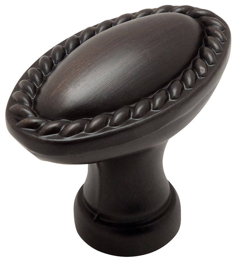 Cosmas 6021ORB Oil Rubbed Bronze Oval Oblong Cabinet Knob 25 Pack