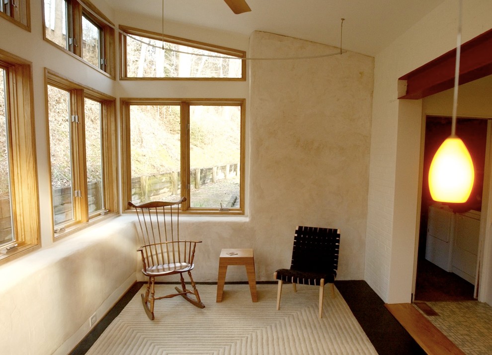Design ideas for a small contemporary sunroom in Baltimore with concrete floors and a standard ceiling.