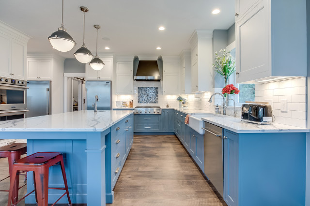 Classically Coastal Custom Home beach-style-kitchen