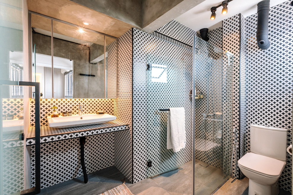 Photo of an industrial bathroom in Singapore.