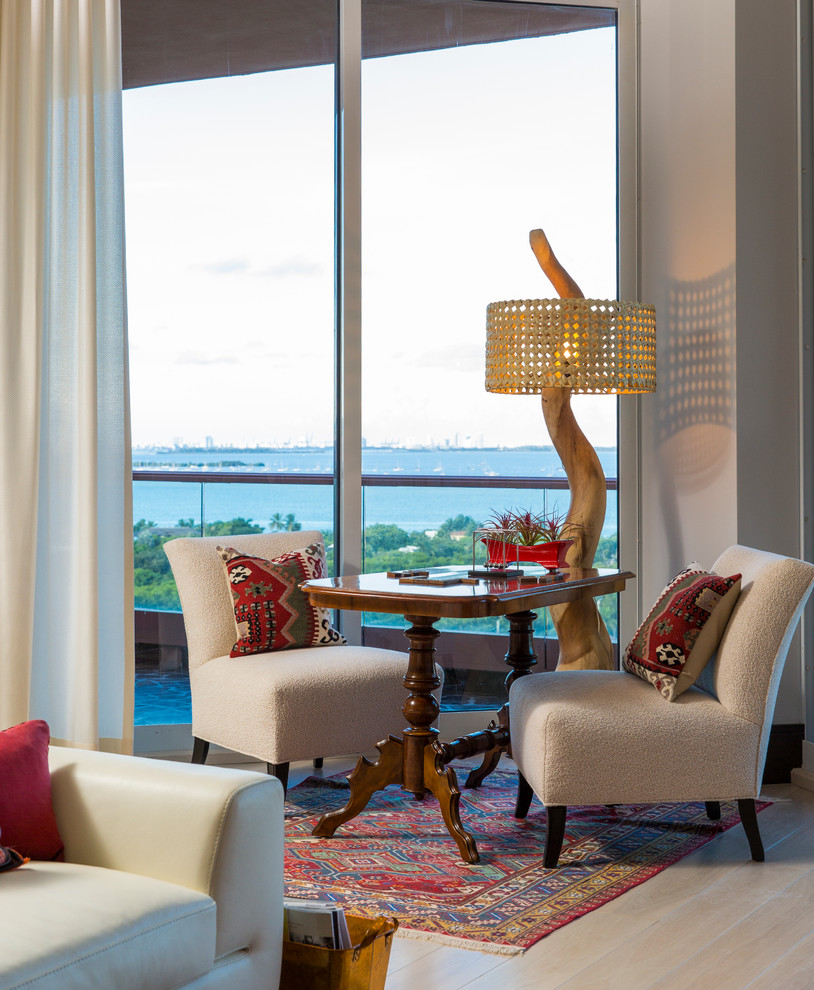 Inspiration for an eclectic living room remodel in Miami