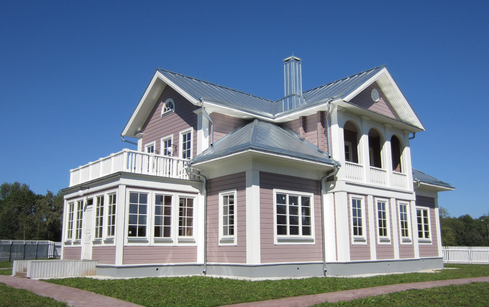 Проект дома из бруса в стиле "сталинской дачи"