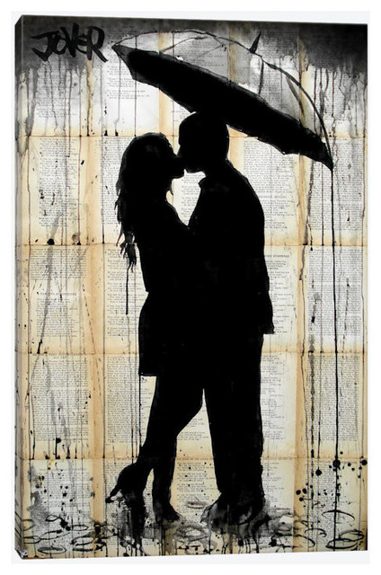 Rain Lovers by Loui Jover Canvas Print, 18"x26"