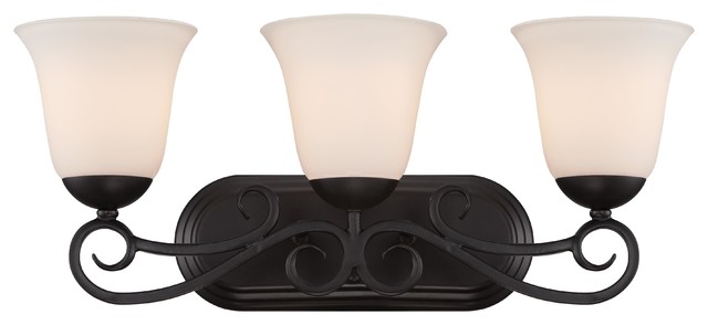 Addison 3 Light Bath Bar Oil Rubbed Bronze Frosted Glass