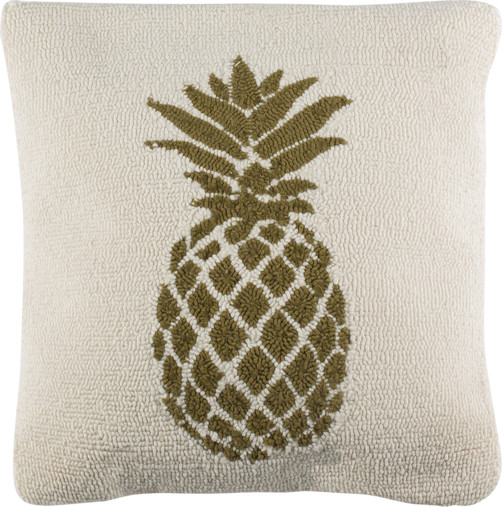 Pure Pineapple Pillow - Gold, White