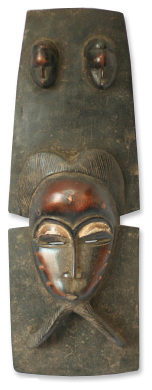Baule King Ivorian Wood Mask