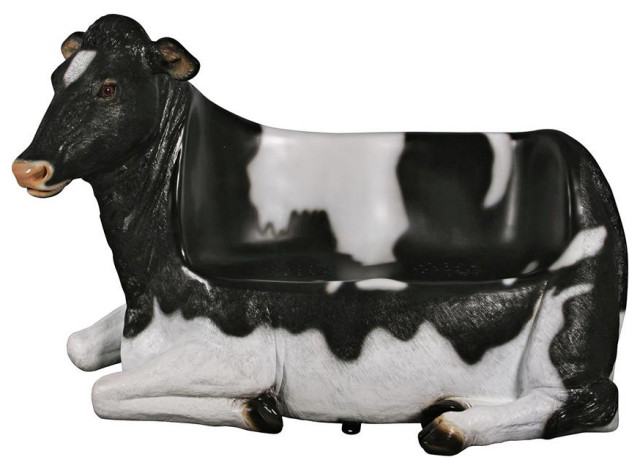 Design Toscano Cowch Holstein Cow Bench