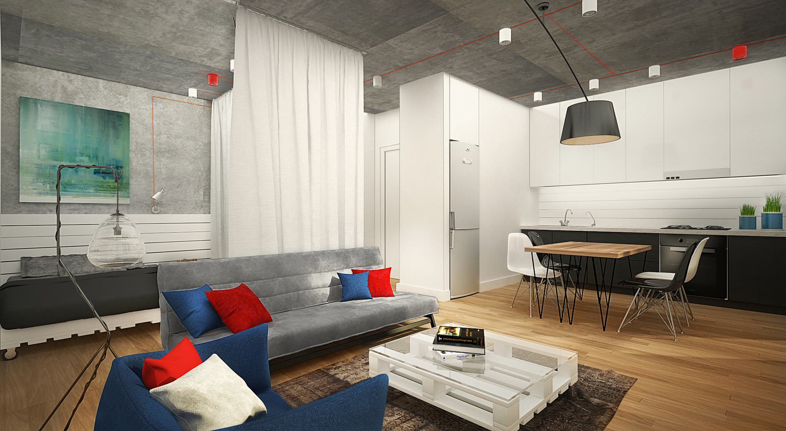 Маленькая квартира в стиле Лофт