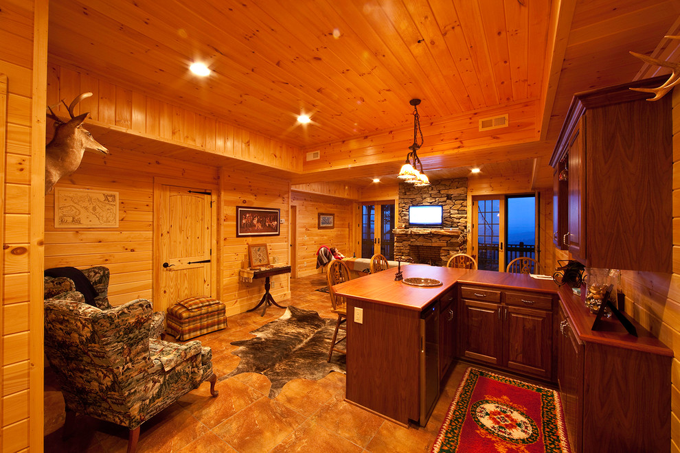 Basement - rustic basement idea