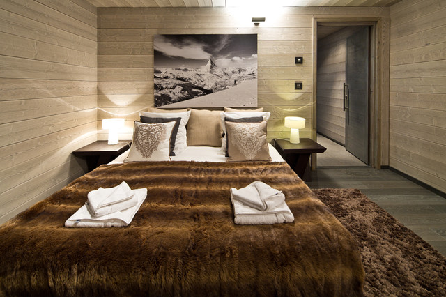 Chalet Megeve rustikt-sovevaerelse