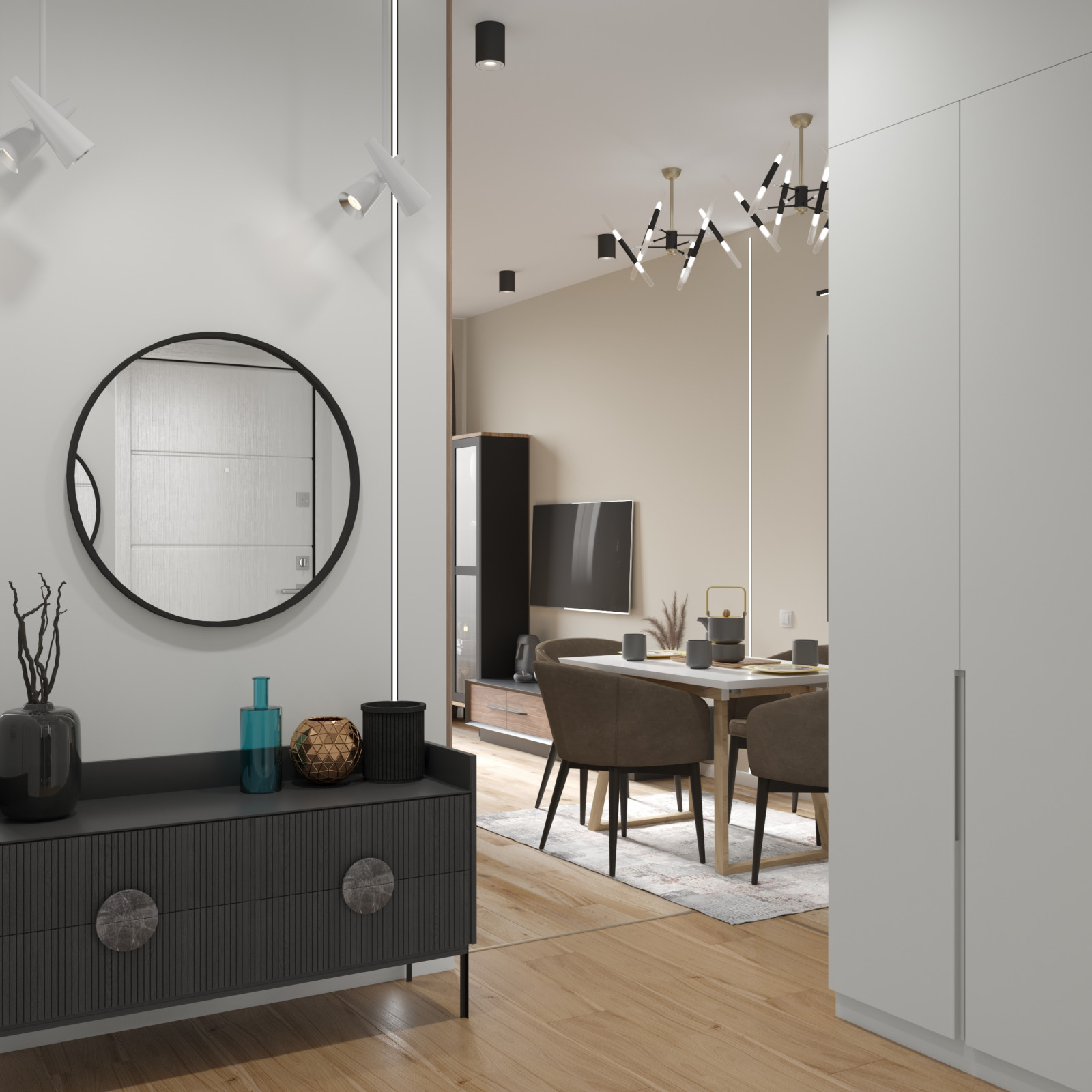 Проект в ЖК Серебрянный фонтан 42 м2