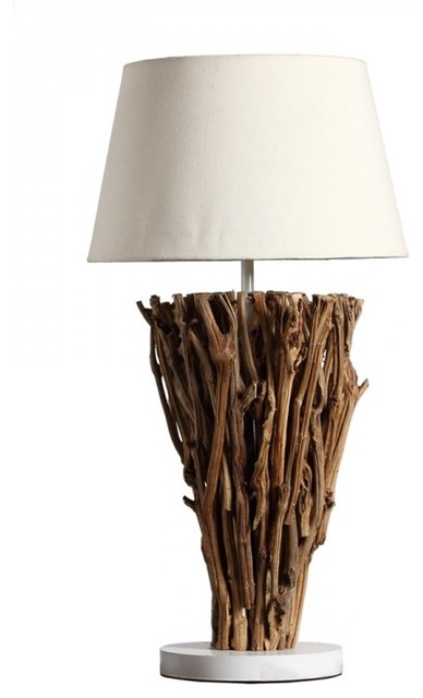 Rustic Tea Branches Wood Table Lamp Lighting Fixture