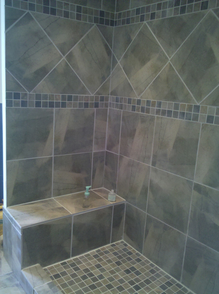 Example of a transitional bathroom design in Austin