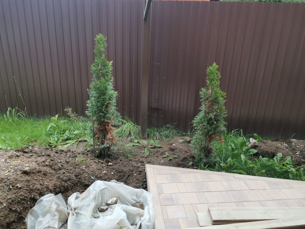 Реализация ландшафтного проекта на площади 300м2.