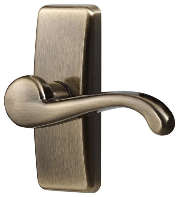 Deluxe Storm And Screen Door Lever Handle With Deadlock Door