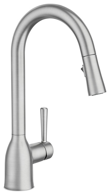 Modern Kitchen Faucet High Arc Design With Single Handle And Pulldown Sprayer Contemporary Kitchen Faucets By Efurnish Houzz