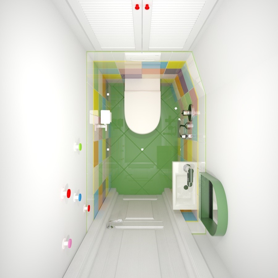 Радужный маленький туалет