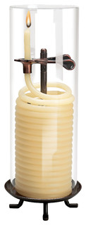 80-Hour Vertical Beeswax Candle With Hurricaine Glass