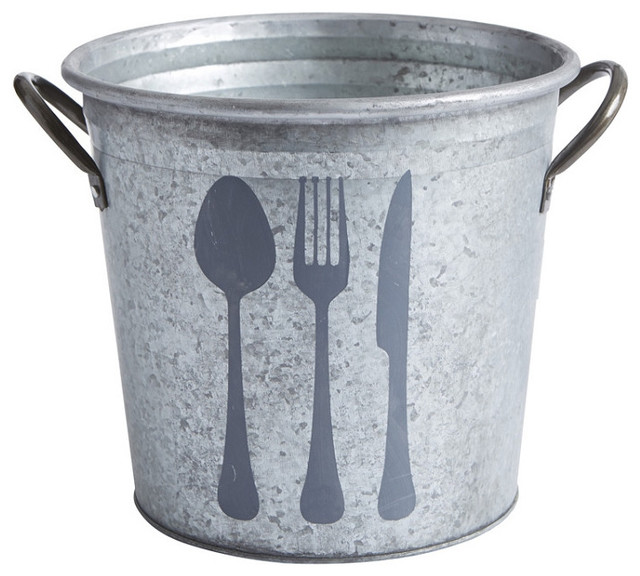 Flatware Galvanized Bucket Rustic Utensil Holders And Racks by A Southern Bucket