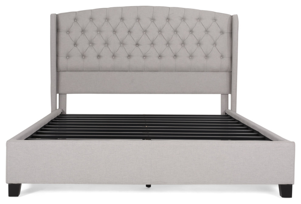 GDF Studio Twilight Fully Upholstered Fabric Queen Bed Set