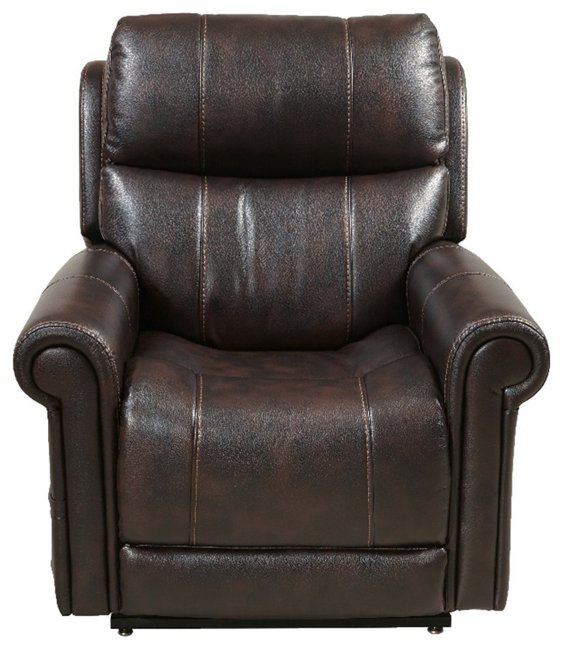 Callie Lift Chair with Power Headrest Brown LeatherFabric by Pulaski