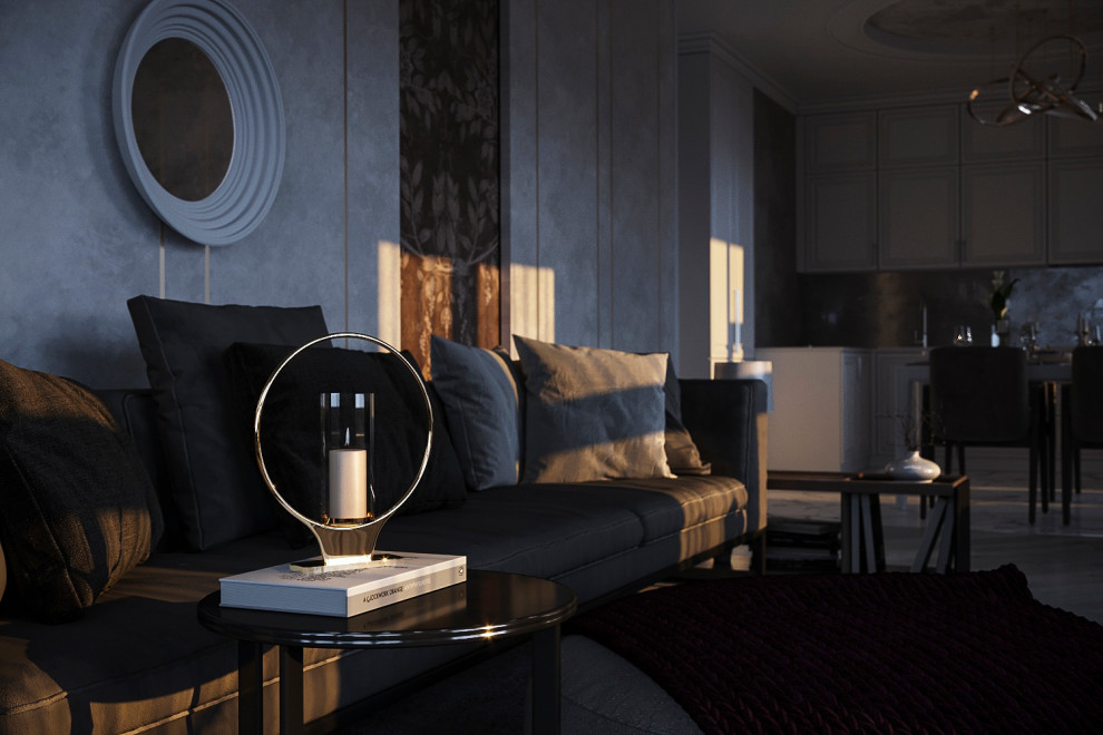 Гостиная-столовая ЖК Макаровский, Екатеринбург.